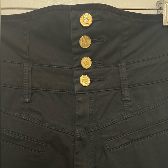 Bebe - ultra high waisted button black pants. US27 - Picture 4 of 5